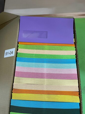 Doos vol met Enveloppen  11 x 22 cm Met Venster 