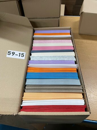 Doos vol met Enveloppen  11 x 16 cm -