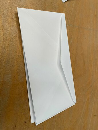Envelop 11 x 22 cm Stuctuur Wit Premium 
