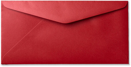 Envelop 11 x 22 cm Metallic Rosso
