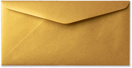 Envelop 11 x 22 cm Metallic Gold