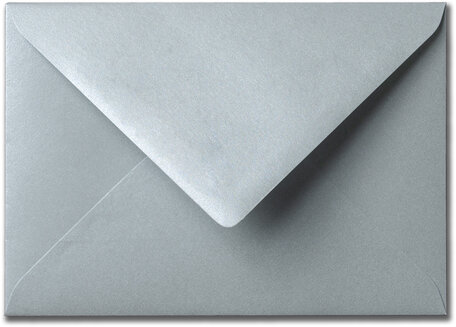 Envelop 12 x 18 cm Metallic Silver Pearl