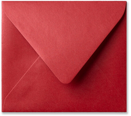 Envelop 12,5 x 14 cm Metallic Rosso