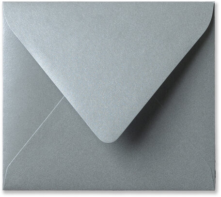 Envelop 12,5 x 14 cm Metallic Silver Pearl