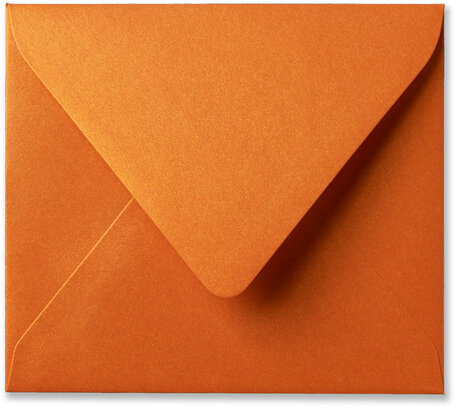 Envelop 12,5 x 14 cm Metallic Orange Glow