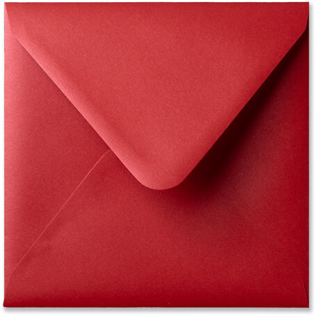 Envelop 14 x 14 cm Metallic Rosso