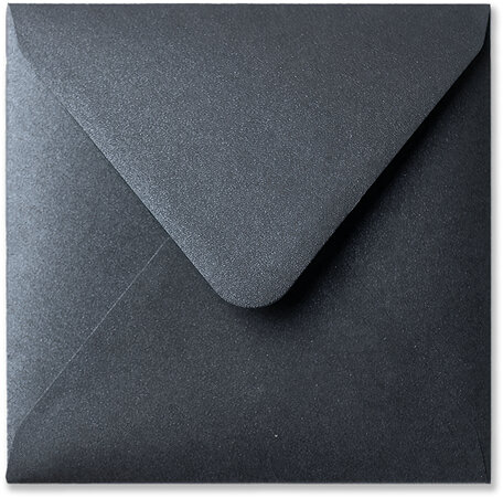 Envelop 16 x 16 cm Metallic Black