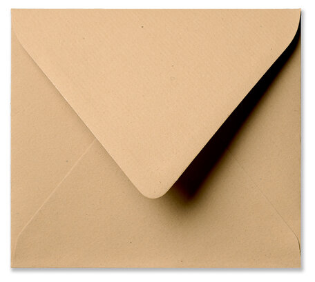 Envelop 12,5 x 14 cm Kraft bruin