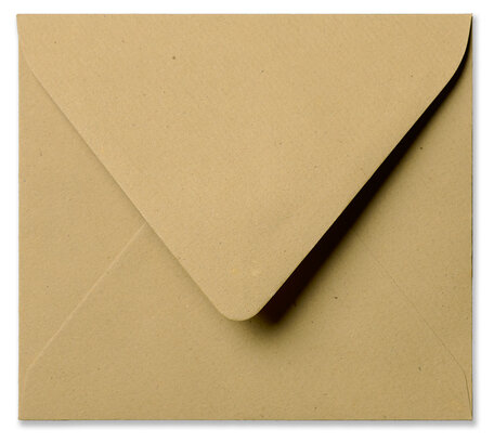 Envelop 12,5 x 14 cm Kraft lichtbruin