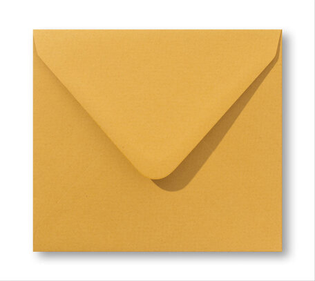 Envelop  16 x 16 cm Oker geel