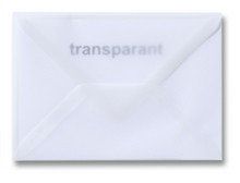 Envelop 11 x 15,6 cm Transparant Wit