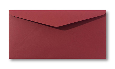 Envelop 11 x 22 cm  Retrorood