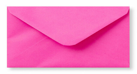 Envelop 11 x 22 cm Knalroze