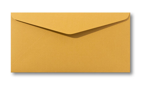 Envelop 11 x 22 cm Okergeel