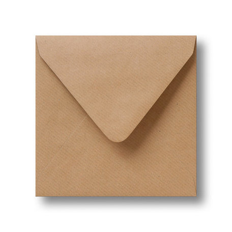 Envelop 12 x 12 cm Kraft lichtbruin