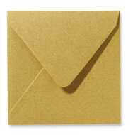 Envelop 12 x 12 cm Metallic Goud