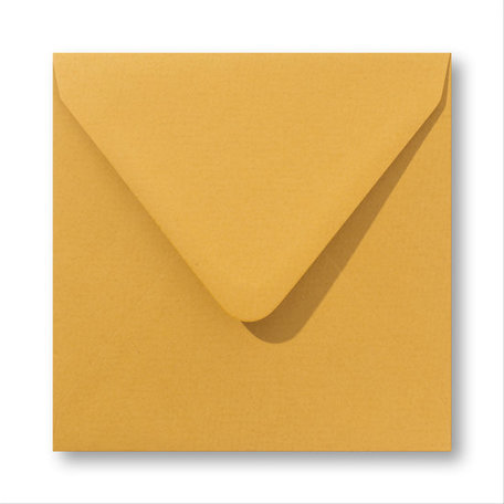 Envelop 12,5 x 14 cm Okergeel