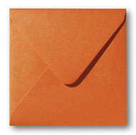 Envelop 14 x 14 cm Metallic Orange Glow