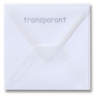 Envelop 14 x 14 cm Transparant Wit