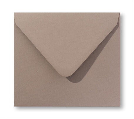 Envelop 16 x 16 cm Zandbruin