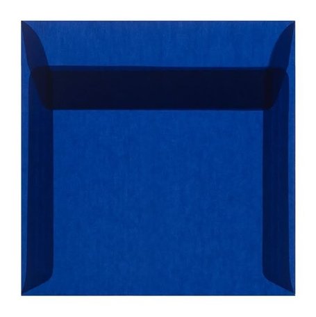 Envelop 17 x 17 cm transparant donkerblauw
