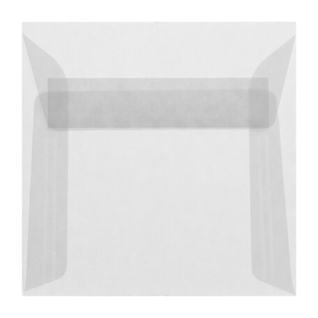 Envelop 22 x 22 cm transparant wit