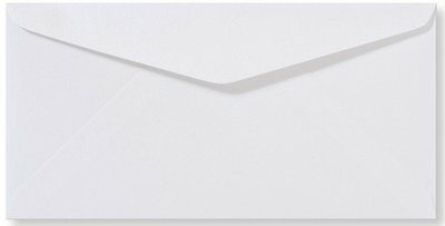 Envelop 9 x 22 cm Metallic Extra White