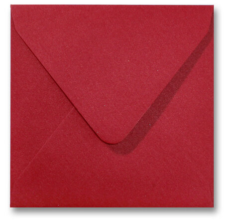 Envelop 14 x 14 cm Metallic Rood