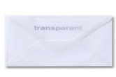 Envelop 11 x 22 cm transparant Wit