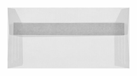 Envelop 11 x 22 cm transparant Wit