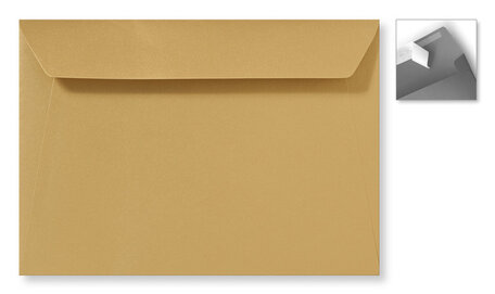 Envelop 15.6 x 22 cm Striplock Metallic Goud Goldrush