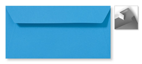 Envelop 11 x 22 cm Striplock Koningsblauw