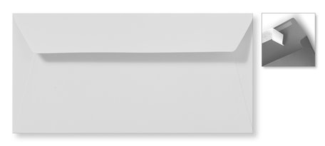 Envelop 11 x 22 cm Striplock Zilvergrijs