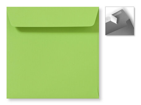 Envelop 16 x 16 cm Striplock Appelgroen