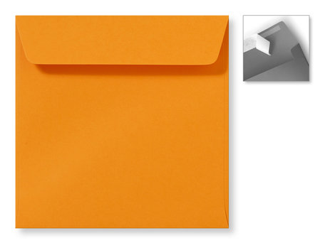 Envelop 16 x 16 cm Striplock Feloranje