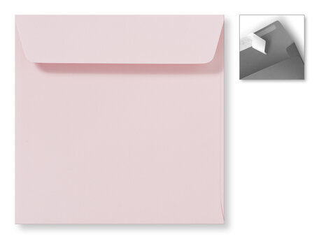 Envelop 16 x 16 cm Striplock Lichtroze