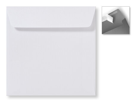 Envelop 16 x 16 cm Striplock Metallic Extra white