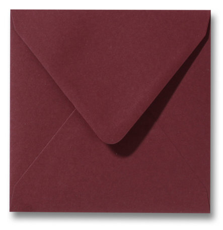 Envelop 12 x 12 cm Donkerrood