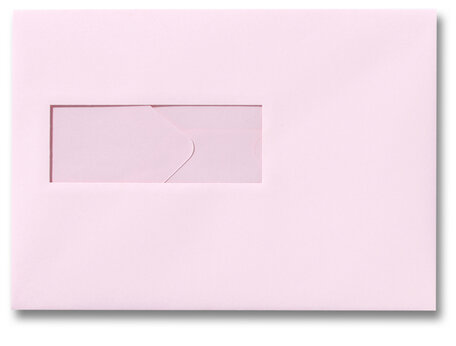 Envelop 15,6 x 22 cm Lichtroze venster