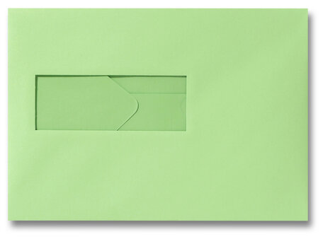 Envelop 15,6 x 22 cm Lindegroen venster