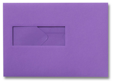 Envelop 15,6 x 22 cm Paars venster