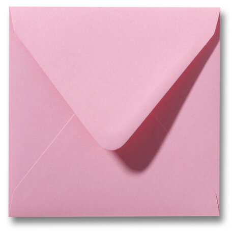 Envelop 16 x 16 cm Donkerroze