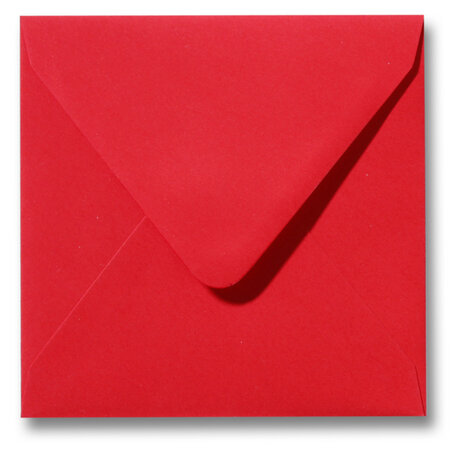 Envelop 16 x 16 cm Koraalrood