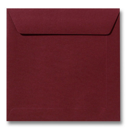 Envelop 17 x 17 cm Donkerrood
