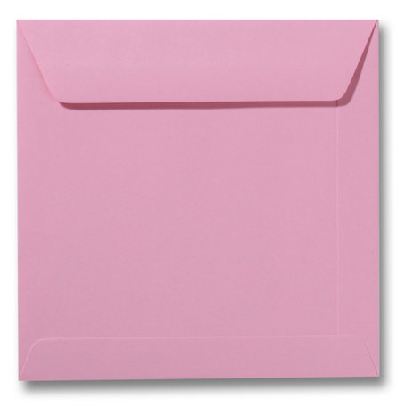 Envelop 17 x 17 cm Donkerroze