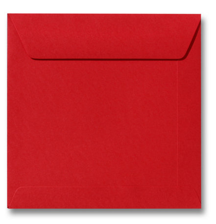 Envelop 17 x 17 cm Pioenrood