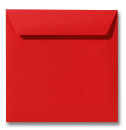 Envelop 19 x 19 cm Koraalrood