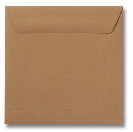 Envelop 22 x 22 cm Bruin