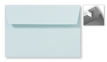 Envelop 12,6 x 18 cm Striplock Zachtblauw
