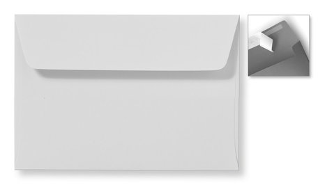 Envelop 12,6 x 18 cm Striplock Zilvergrijs (lichtgrijs)